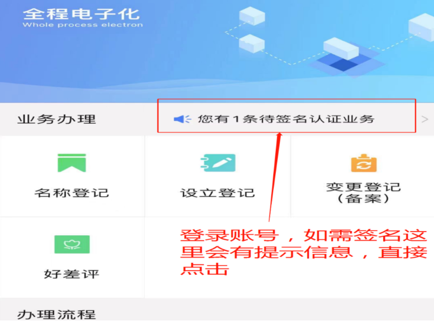 河南全程電子化經(jīng)開區(qū)個(gè)體戶辦理流程中簽名操作